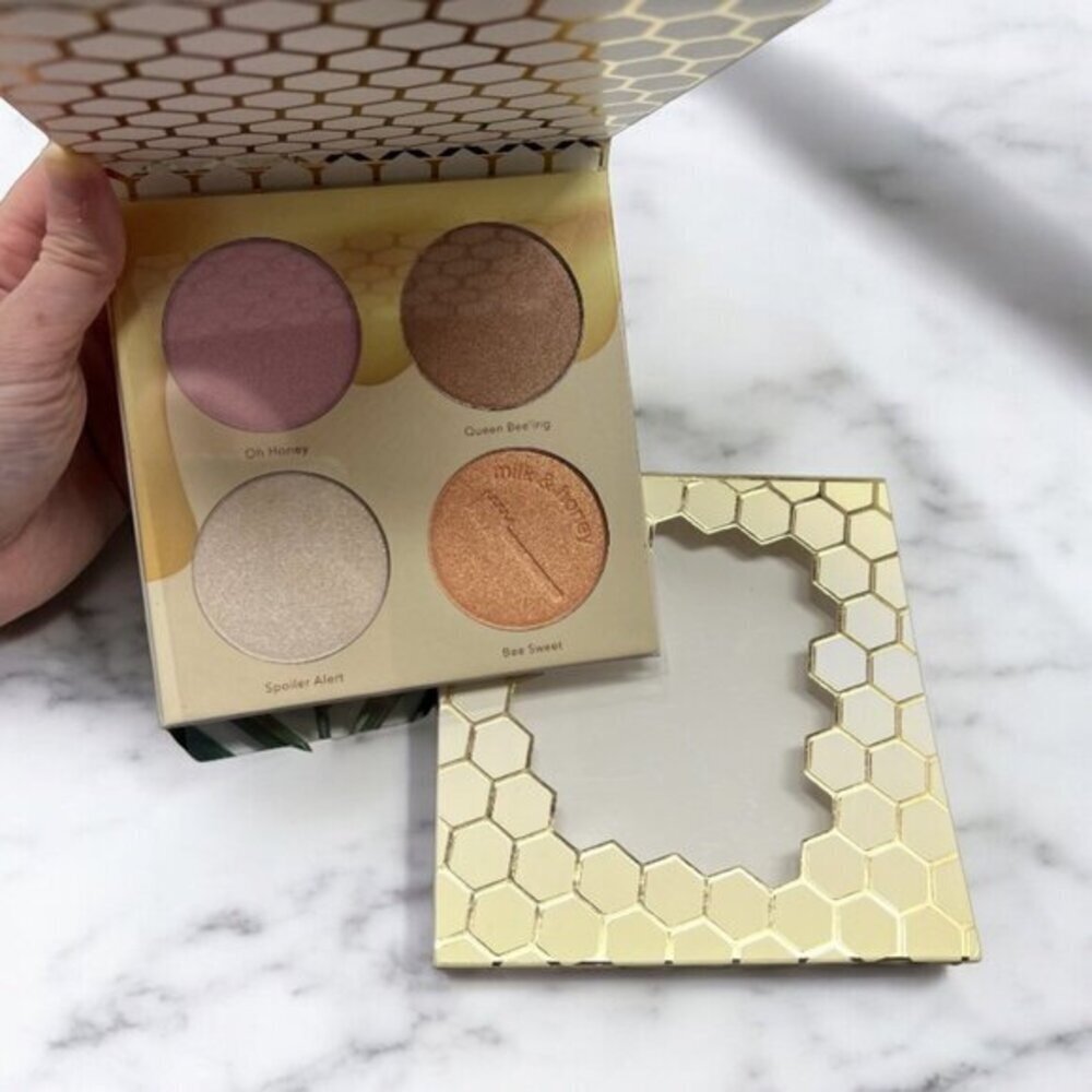 Beauty Bakerie Milk & Honey Highlighter Palette .28 oz x 4 Shades Full Size NIB